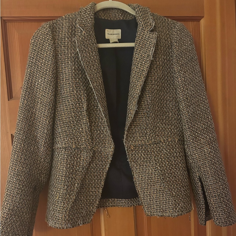 Club Monaco Elegant Tweed Women's Jacket - Size 4